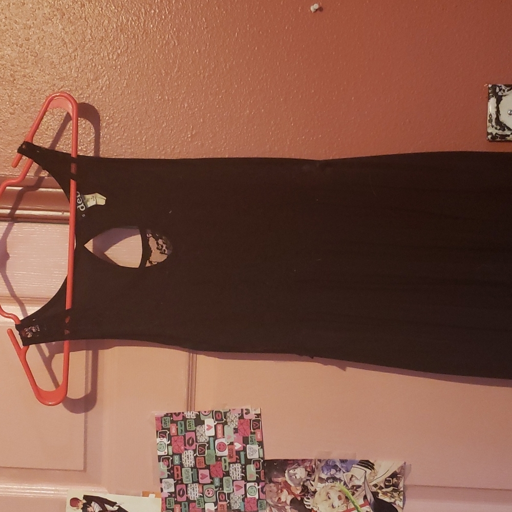 Black Gothic Styled Laced Dress